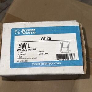 System Sensor SWL Fire Alarm Strobe Wall White